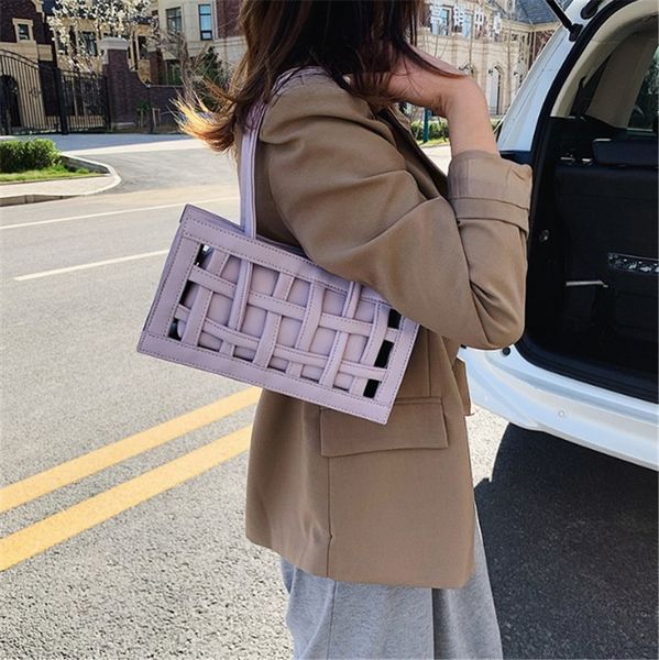 

Fashion Hollow Out Hand Bag Shoulder Underarm Bags Handbag High Quality Sense of Design 3color PH-GYS20041425