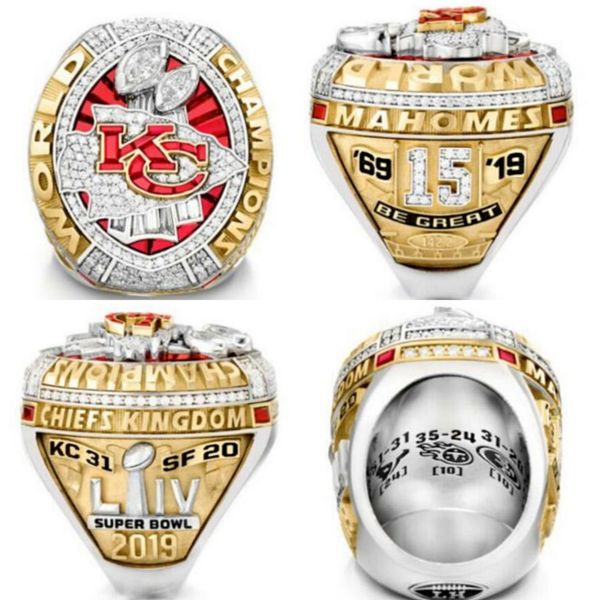 

wholesale kansas 2019-2020 city chiefs world championship ring tideholiday gifts for friends, Golden;silver