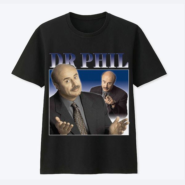 

мужчины футболка vintage dr phil tee - black женщины тенниска