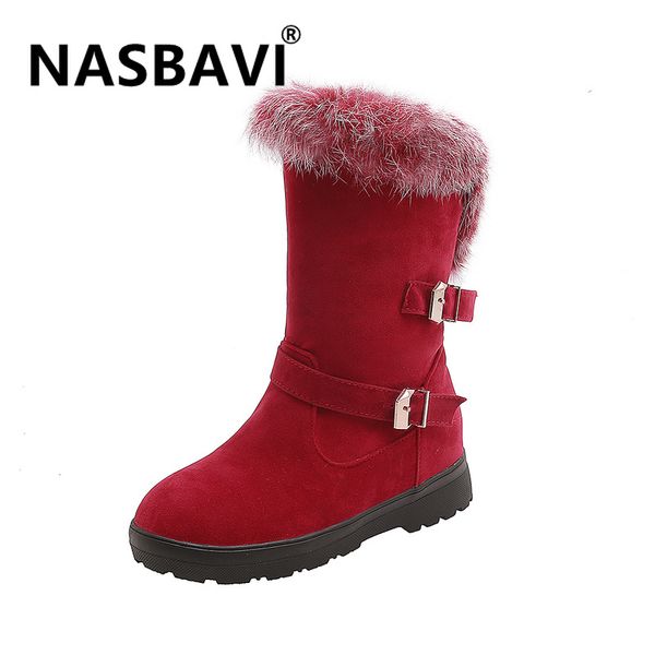 

women boots warm snow boots 2020 height increasing female fur plush insole hair for women winter warm botas mujer, Black