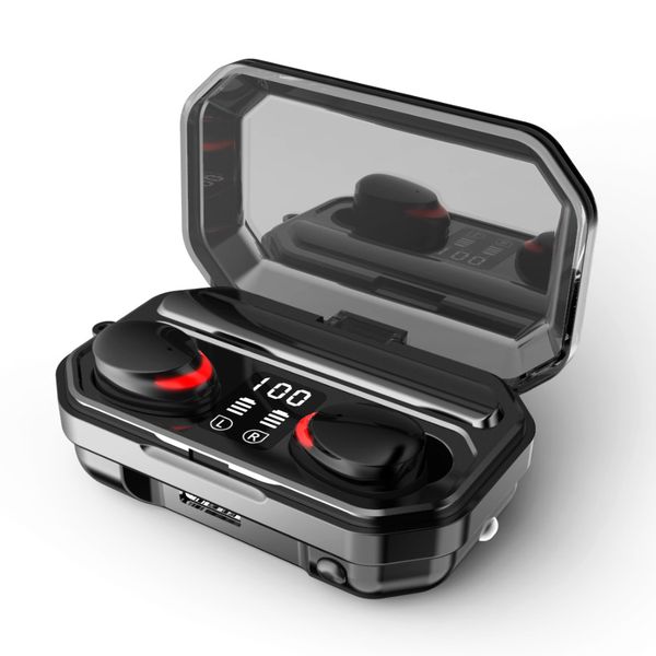 

bluetooth 5.1 headphones sports wireless mini earbuds in ear stereo bass gaming headset waterproof earphones with power bank for xiaomi