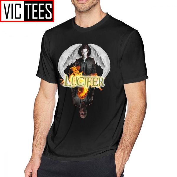 

mens lucifer t shirts lucifer morningstar t-shirt basic tee shirt graphic fun men 100% cotton tshirt