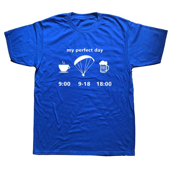 

my perfect paragliding day t-shirt mens casual style short sleeves oversized streetwear hip hop t shirts boyfriend gift
