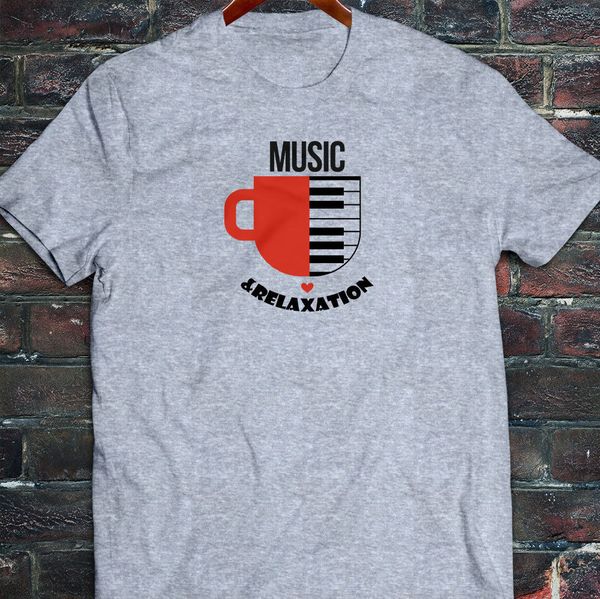 

cool t-shirts designs selling men music and relax lover jazz coffee melody piano mens gray t-shirt t-shirt