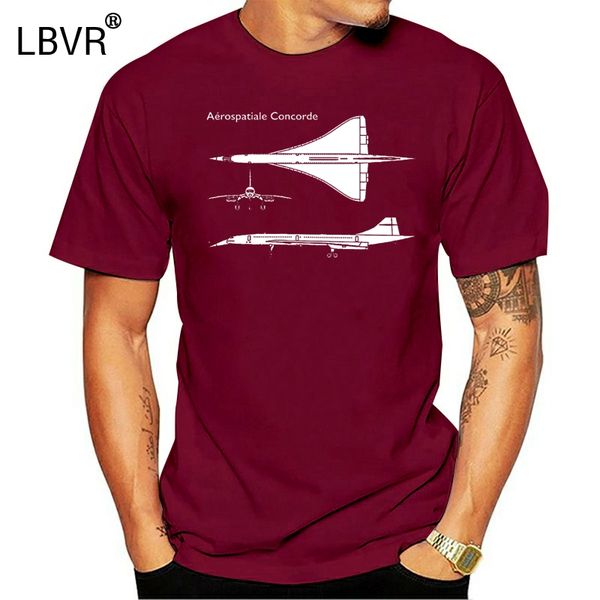 

men fashion cotton t shirts aerospatiale concorde supersonic passenger jet summer casual short sleeve black size s-3xl