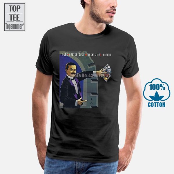 

blue oyster cult agents of fortune men's black t shirt size s 3xl