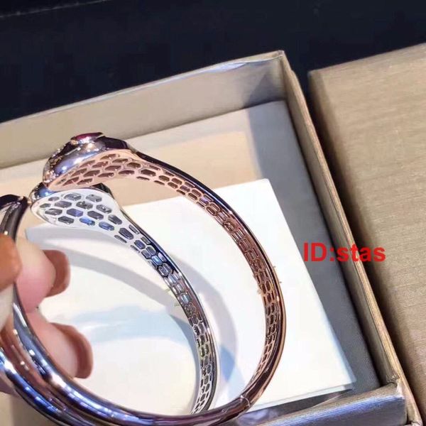 

Top Quality The Snake Rose Gold Silver Luxury Designer Women Party Gift Mens Bracelet Bangle Jewelry Bracelets Diamond Bracelet