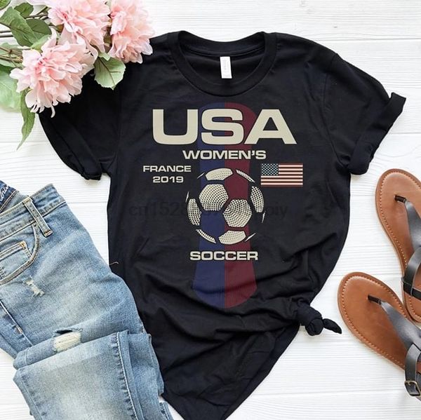 

сша женщины футбол франция 2020 womensharajuku streetwear рубашка мент-shirt