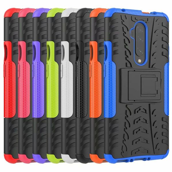 

2 in 1 comb armor kickstand hybrid impact resistant removable tire hard back phone cases case for oneplus 7t 7 6 6t pro