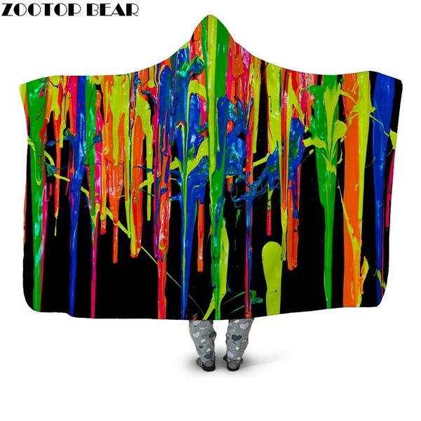 

blankets fashion design fleece throw blanket color hooded travel home office wearable bedspread plush