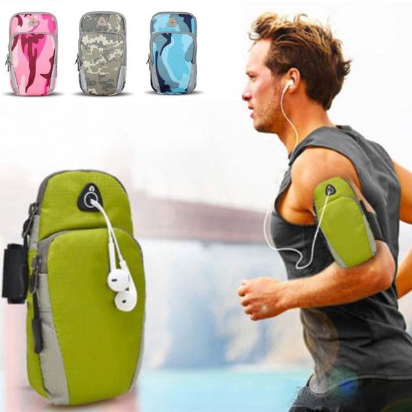 

nylon universal sport running riding case for cell phone holder zipper bag below 6 inch phone case
