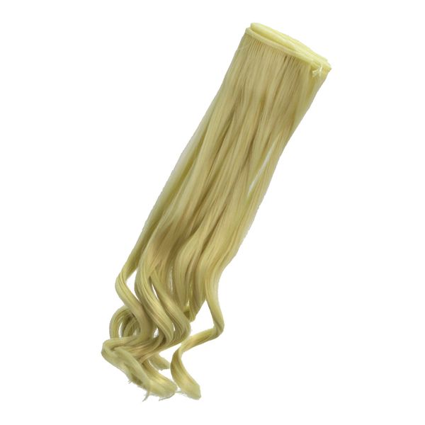 

мода 25см diy куклы парики длинные вьющиеся волнистые высокая температура проволоки ручной light gold