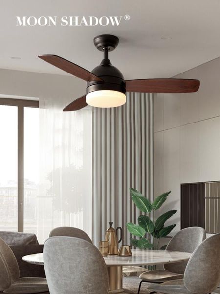 

electric fans moonshadow ceiling fan with lights remote control dimming simple modern lamp nordic bedroom decor 220v