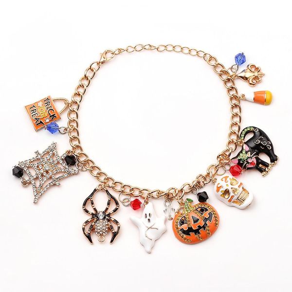 

new suitable for christmas gifts halloween gift bracelet alloy charm bracelet infinity bracelet jewelry wholesale, Golden;silver