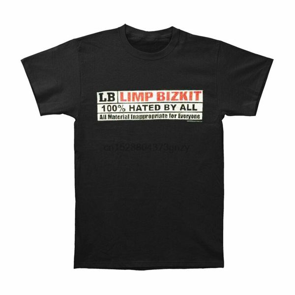 

limp bizkit mens hated by all t-shirt large black brand fashion tee shirt
