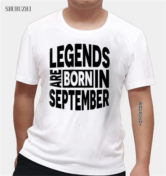 

fashion tee-shirt man legends are born in september shubuzhi tee-shirt men's t shirt printed geometric tees euro size