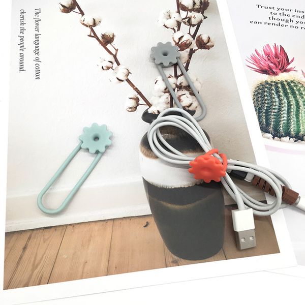 

15x cable organizer wire winder clip earphones holder