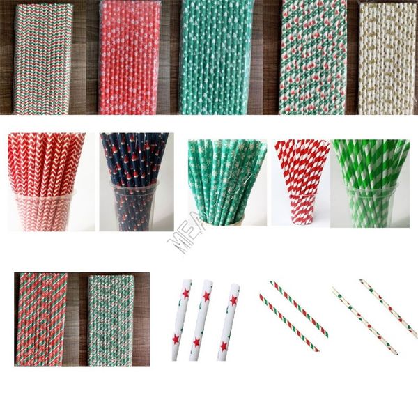 

biodegradable disposable paper drinking straws christmas halloween drinking straws birthday wedding party bar tools eco-friendly straw d9711, Blue