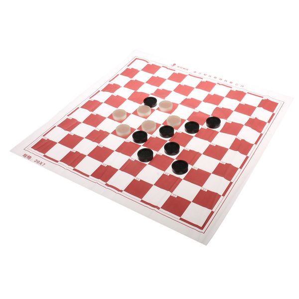 

portable 10x10 squares checkerboard international draughts game 40 checkers