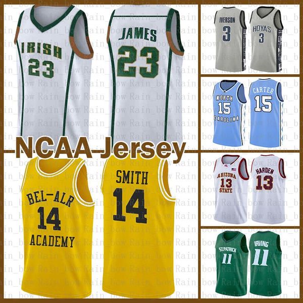 

will 14 smith ncaa lebron 23 james kyrie dwyane 3 wade irving basketball jersey stephen 30 curry university david 50 robinson toni 7 kukoc, Black