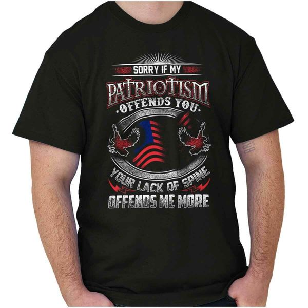 

sorry my patriotism offends you usa america army military t shirt tee for men