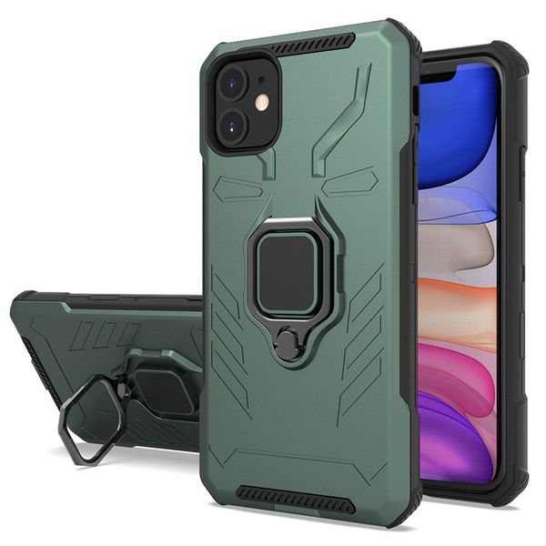 

shockproof armor phone cases for iphone 12 11 pro xs max 7 8 se 2020 case soft tpu finger magnetic ring holder cover