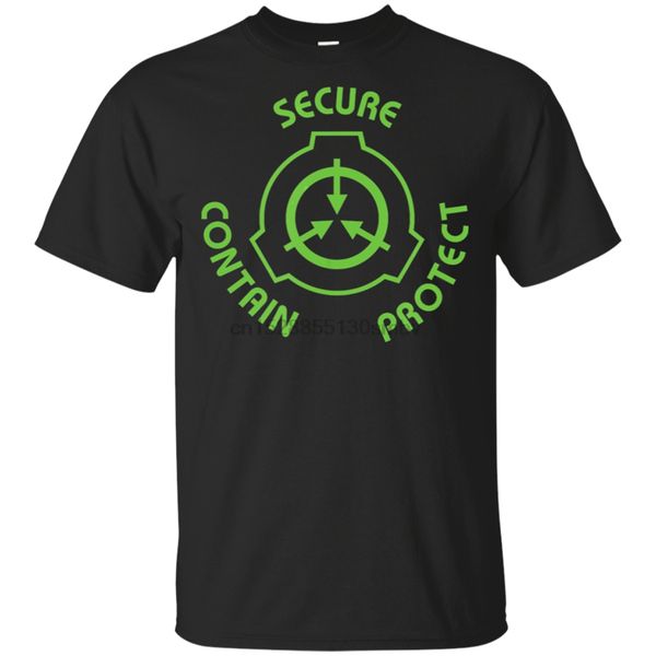 

scp foundation secure contain protect black t-shirt m-3xl fashion tee shirt
