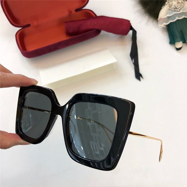 

fashionable popular sunglasses classic square frame simple and generous style 0345 protection eyewear with box, White;black