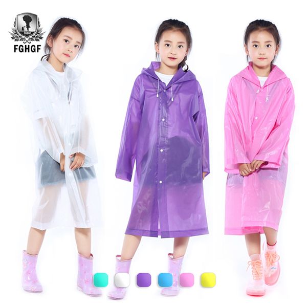 

raincoats fghgf eva transparent fashion frosted child raincoat girl and boy rainwear outdoor hiking travel rain gear coat for children