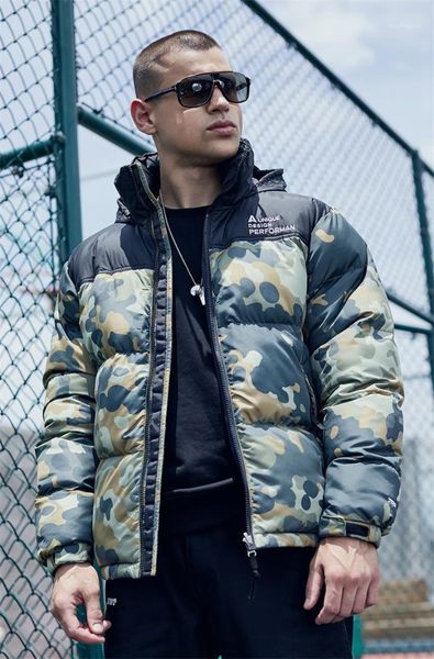 

pockets males clothing letter embroidery mens designer cotton jackets fashion loose camouflage panelled mens zipper cotton jackets casual, Black;brown