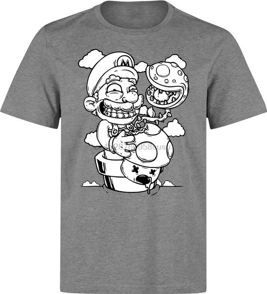 

зло магии гриб trip mario savage mens (womans available) серый футболка крупногабаритные tee shirt