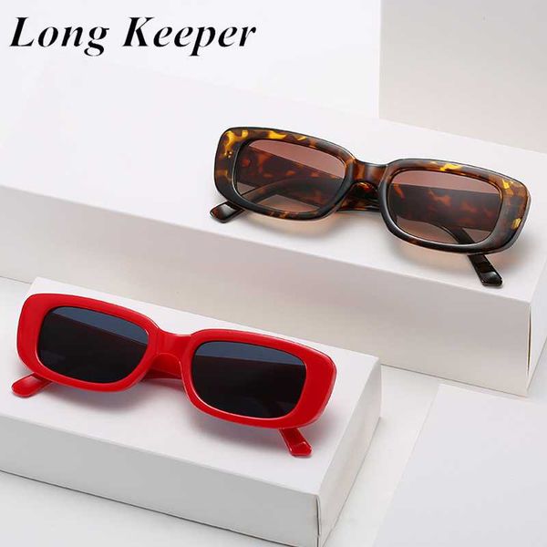 

retro rectangle sunglasses men red leopard summer male small square sun glasses for women 2020 fashion gafas, White;black