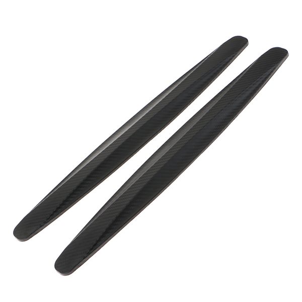 

4pcs car bumper protector black carbon fiber lip splitters lattice trim kit