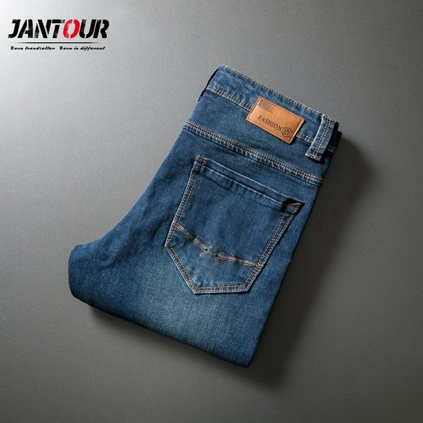 

brand cowboy vintage bule men jeans new arrival fashion stretch classic denim pants male designer straight fit trouser size 40, Blue