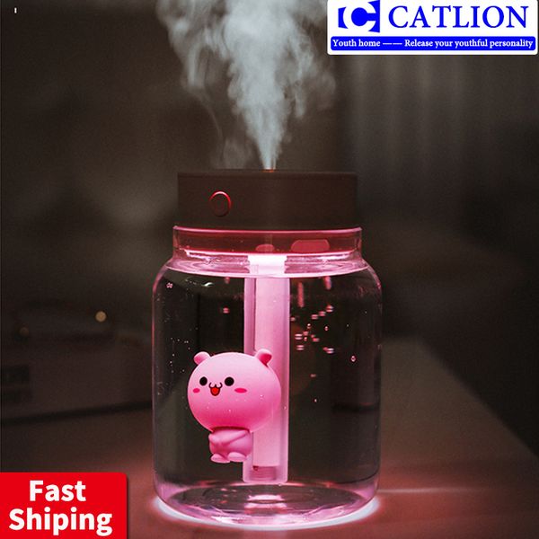 

425ml ultrasonic air humidifier aroma essential oil diffuser for home car usb fogger mist maker with led night lamp