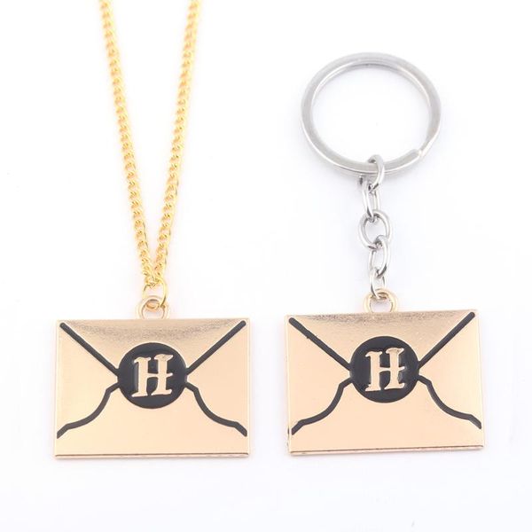 

harried hogwarts necklace pendant fashion accessories alloy charm porter letter h pendant envelope necklace jewelry gift fans, Silver
