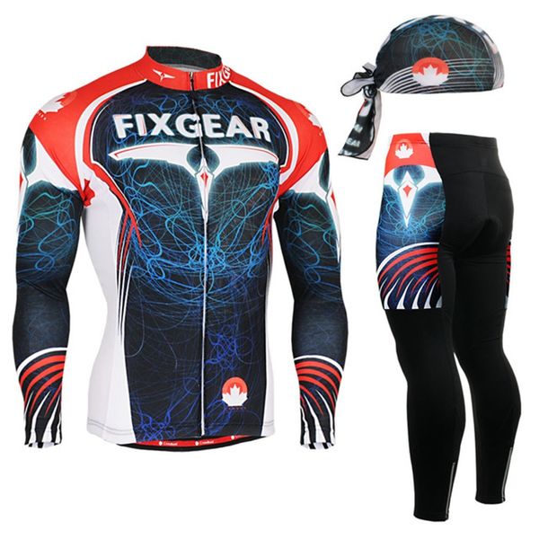 

2020 long sleeve jersey sets autumn winter breathable ropa ciclismo high elastic bike clothing cycling jersey set for men, Black;blue