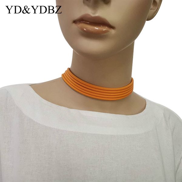 

short choker collares - punk gothic vintage rubber jewelry bondage collars street style fashion jewelry for women accessory boho, Golden;silver