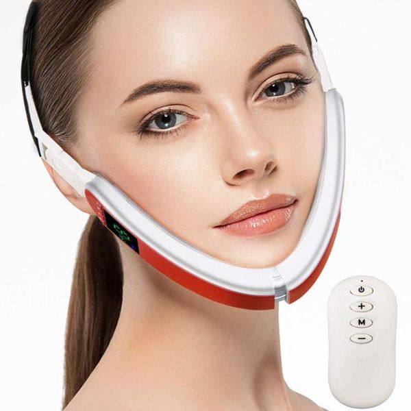 

infrared led light pn therapy v-shape face massager beauty machine face lift up belt care double chin removal