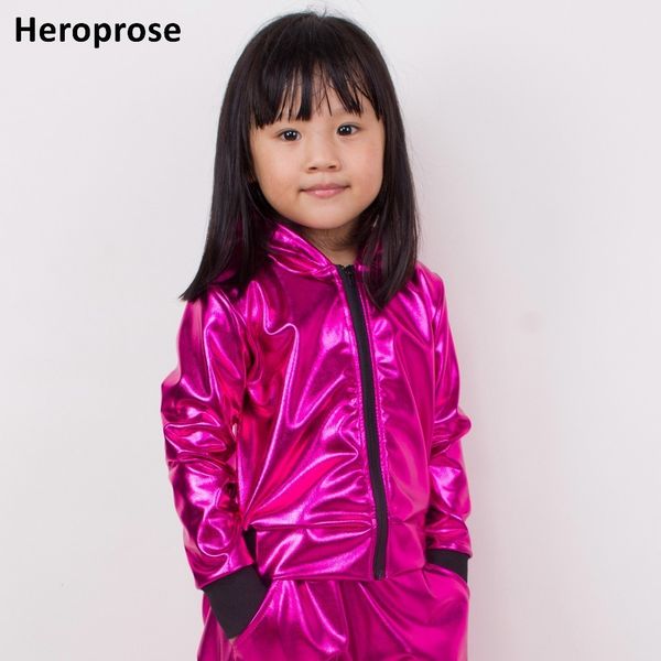 

новая весна осень дети взрослый rose red jacket бомбардировщиком stage performance top блестка feminina casaco джаз хип-хоп танец пальто y20, Blue;gray