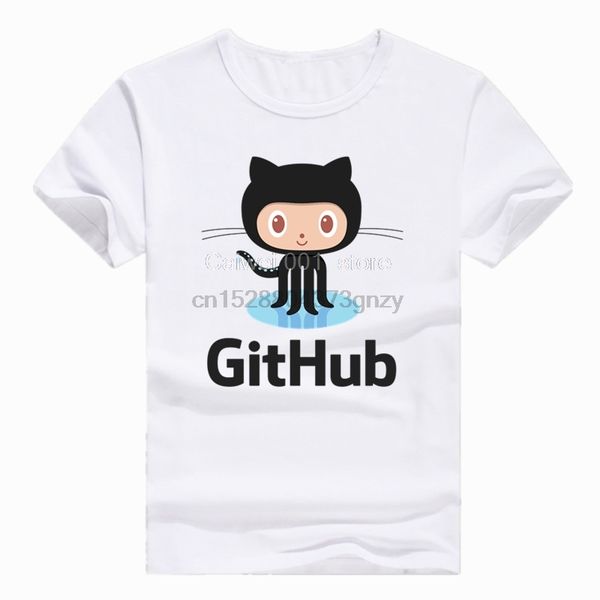 

asian size print geek programmer github social coding fashion t shirt short sleeve o neck tshirt