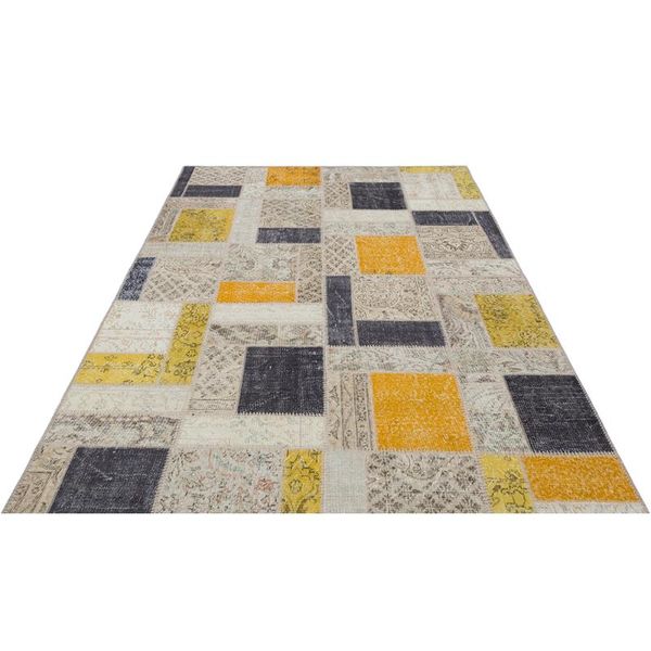 

carpets cushion gift handmade yellow and beige patchwork carpet decorative rug hhp138