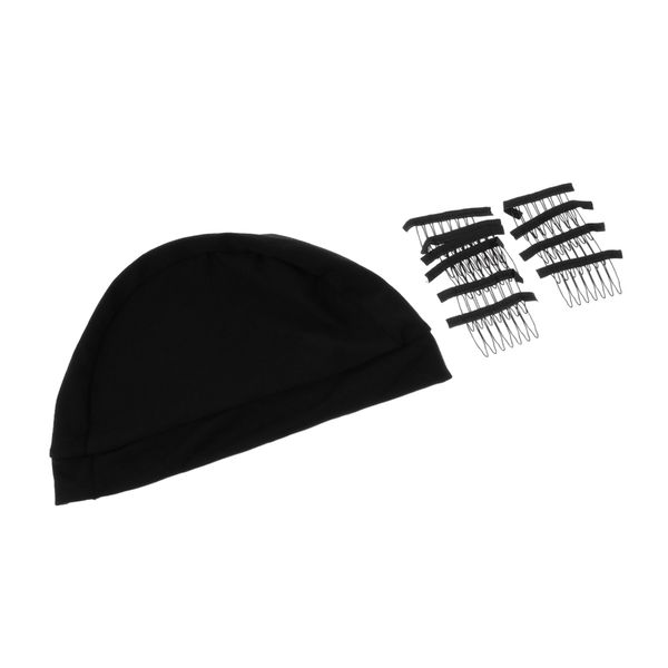 

10 pieces durable wig clips for women & men wig with breathable elastic wig net cap