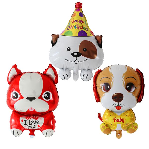 

party decoration 1pc puppy toys animal theme dog foil balloons kids lovely birthday decorations baby shower air inflatable balls