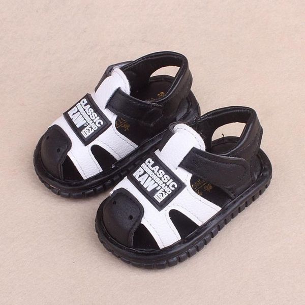 

dhl 100pair summer baby boys letters head sandals kid boy infant toddler sandals 15-19 0-2years, Black;red