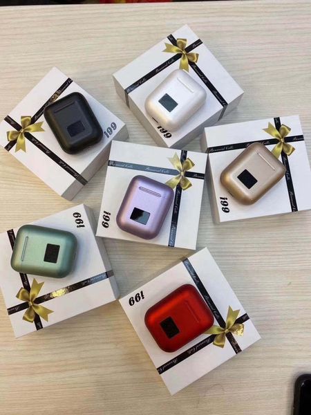 

colourful i99 tws wireless bluetooth earbuds led digital display 5.0 bluetooth headphone stereo wireless charging headset pk i12 i100 i200