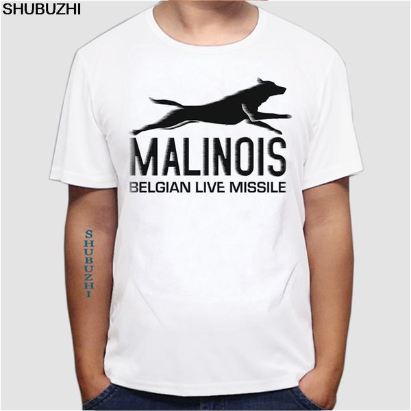 

men brand clothing 100% cotton tees casual male selling t shirt malinois print t-shirt summer style euro size