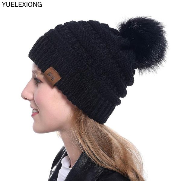 

beanie/skull caps 2021 hat & scarf women knitted woman winter wool beanie cap keep warm neckerchief men accessories, Blue;gray