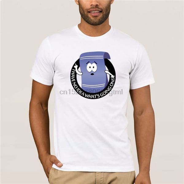 

towelie high no idea whats going on white custom made t shirt men fashion tshirt black