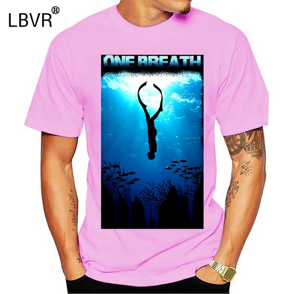 

2020 new summer fashion men tee shirt iving one breath dive apnoe ocean sea t-shirt casual cotton t-shirt